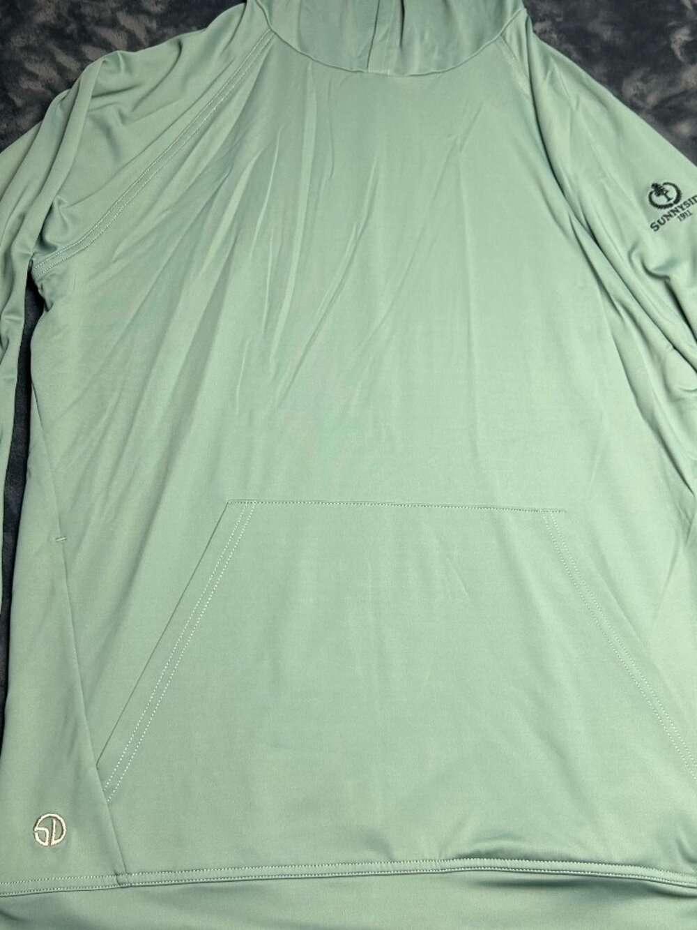 Straight Down Hooded Performance Pullover Xl Light Sage Green